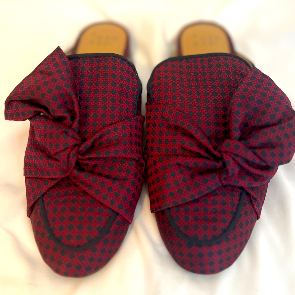 Brocade Flat Slip-On Mule